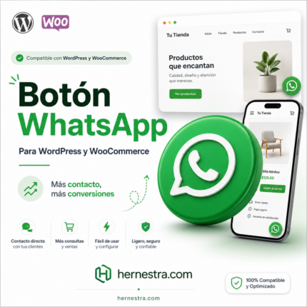 Botón WhatsApp para WordPress y WooCommerce